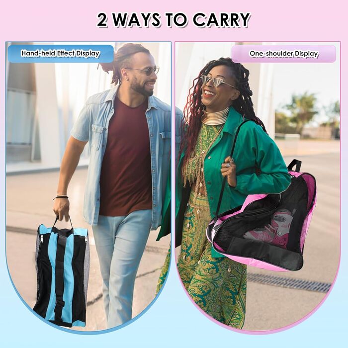 Сумка для роликів та ковзанів для дітей, рожева