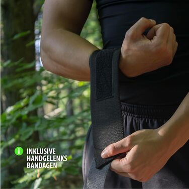 Паралелетки Müller & Blum з підкладками для зап'ястя, преміум обладнання для гімнастики та калістеніки, неслизькі ручки для віджимань, турнік для вправ з власною вагою, чорний