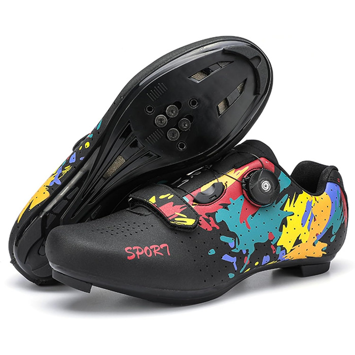 Велосипедні шкарпетки SDEQA для чоловіків та жінок, шосейні, сумісні з Peloton, Look, SPD, SPD-SL, Delta Lock, білі (45 EU, чорний)