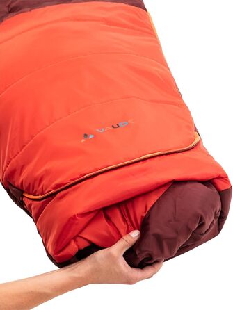 Спальний мішок VAUDE Alpli Adjust 400 II SYN (лівий, темно-вишневий) - синтетичний, для альпінізму