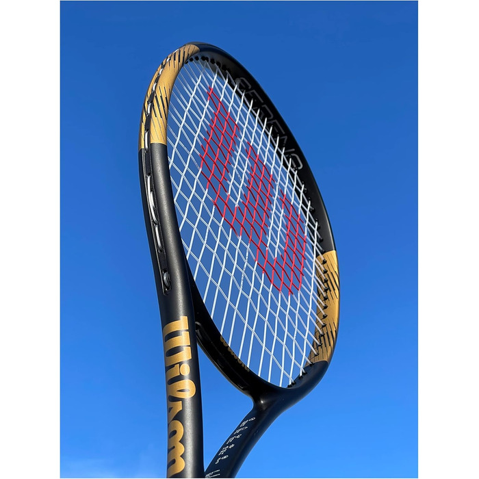 Тенісна ракетка Wilson Serena Elite 103 для дорослих, чорна/золота, розмір ручки 3 (4 3/8 дюйма)