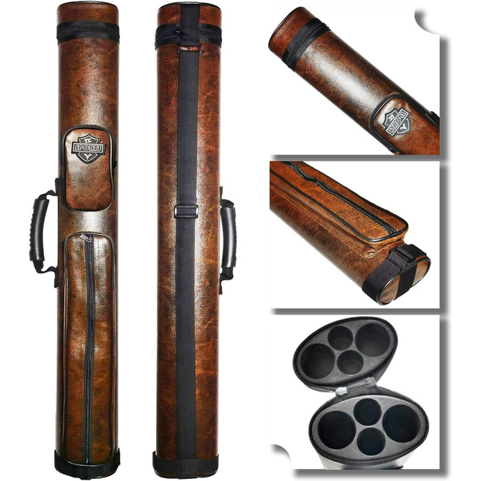 Чохол для більярдної кулі BY sports: 2 шт., овальний, з жорсткою оболонкою, коричневий (B20)