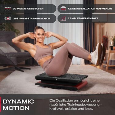 Віброплатформа Sportstech sVibe Lite (Red) для дому: схуднення, спалювання жиру, нарощування м'язів, тренування всього тіла (до 120 кг)