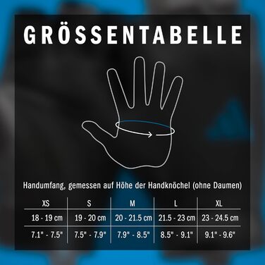 Тренувальні рукавички Adidas Essential, сині, розмір L - технологія Aeroready, комфортна підошва з велюру