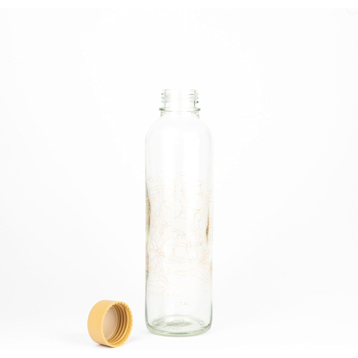 Скляна пляшка для води Carrybottles 0,7 л Inhale & Exhale, спортивна, BPA-free, герметична, для газованої води, виробництво Німеччина