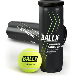 М'ячі для падел-тенісу XP4000 [3 штуки в упаковці] - фірмові м'ячі з ворсу для падел-тенісу - універсальні м'ячі для падел, довговічні