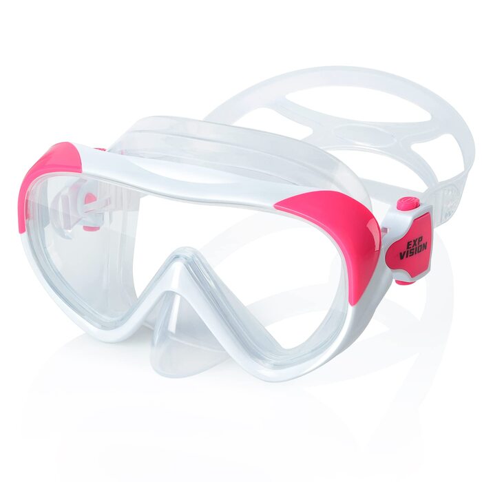 Дитячі окуляри для плавання Kinder Taucherbrille 180° Anti-Fog, маска для снорклінгу з носовою перегородкою, для підлітків 4-15 років, білі