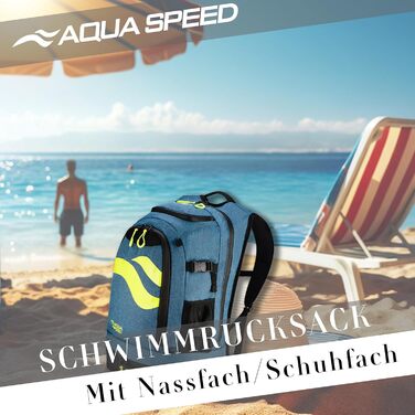 Рюкзак Aqua Speed MAXPACK 42л чорний для спорту та подорожей з мікрофібровим рушником