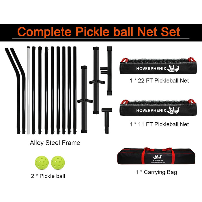 М'яка сітка для піклболу, регульованого розміру 6,7 м та 3,4 м, 2-в-1, з 2 м'ячами та сумкою для перенесення, для вулиці, двору, вулиці, стійка сталева рама, стійка до погодних умов
