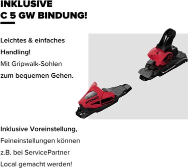 Дитячі гірськолижні палки ATOMIC Redster J2, червоні - для дітей 5-8 років, довжина 100-120 см, для початківців, фіксація I 110 см