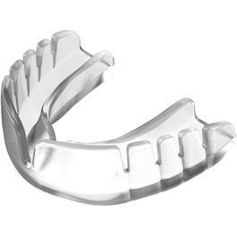 Капа спортивна OPRO Snap-Fit для дорослих та дітей, захист для хокею, лакросу, регбі, MMA, боксу та інших контактних видів спорту (прозора)