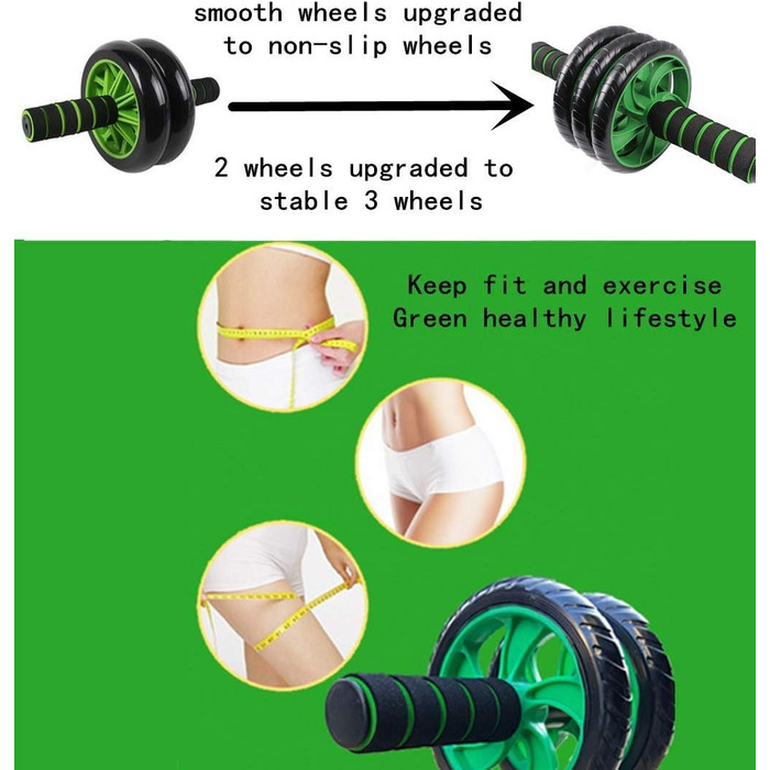 Колесо для пресу Ab Wheel - тренажер для фітнесу та зміцнення м'язів пресу, синього кольору