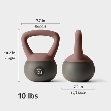 М'які гирі WEGYM зі сталі з піском, рожеві, для силових тренувань та фітнесу, ударостійкі, для дому
