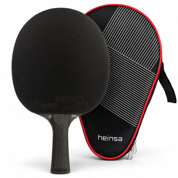 Ракетка для настільного тенісу Carbon Profi Black Edition ITTF (Горіх) з м'ячами та чохлом