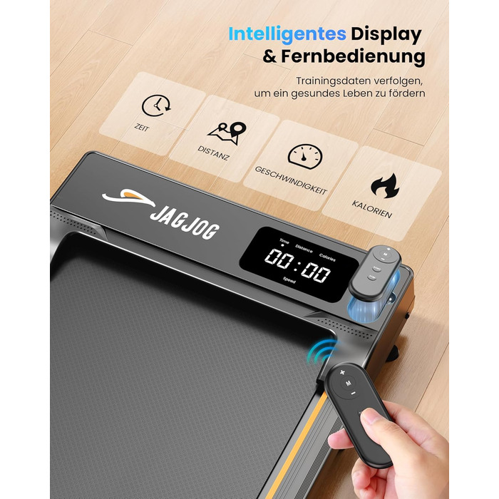 Біговий тренажер для дому з нахилом, Walking Pad з регулюванням 7°, потужність 2.5 PS, пульт керування та LED-дисплей, швидкість 1-6 км/год, стіл для офісу/дому, вантажопідйомність 120 кг, колір: темно-сірий