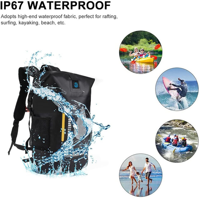 Водонепроникний мішок Blueshyhall Dry Bag 30L: рюкзак, ролтоп, 30 літрів - для каякінгу, кемпінгу, риболовлі, подорожей