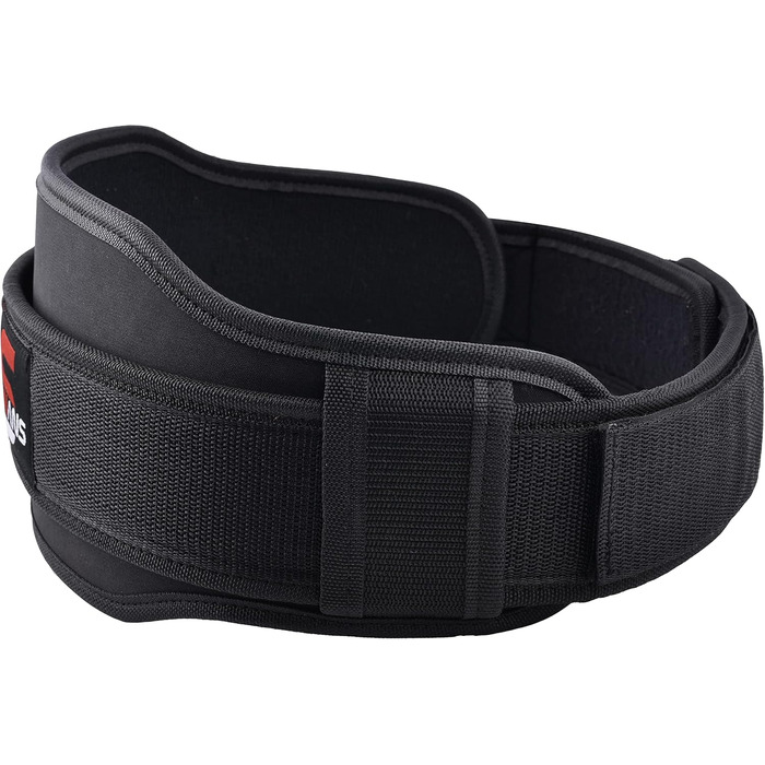 Пояс для важкої атлетики з неопрену, 14 см, з подвійним опором, для присідань, чорний, XL