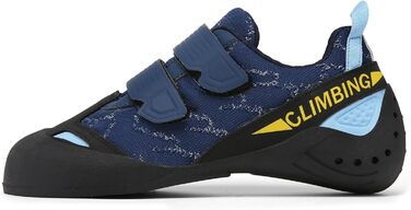 Кріпильні черевики для скелелазіння: чоловічі, жіночі, дитячі. Для початківців та професіоналів. Блакитний колір, розмір 44 EU.