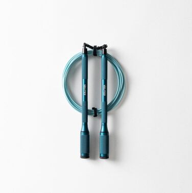 Скакалка для стрибків Velites Cyclone, ультралегка, преміум-дизайн, система 360°, блакитна