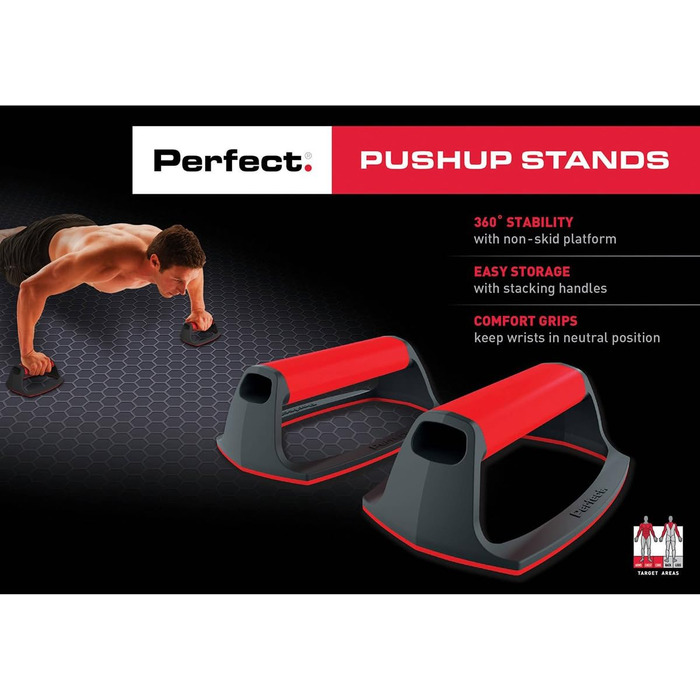 Perfect Fitness Pushup Steht - Розширювач для віджимань, тренажер для рук та грудей