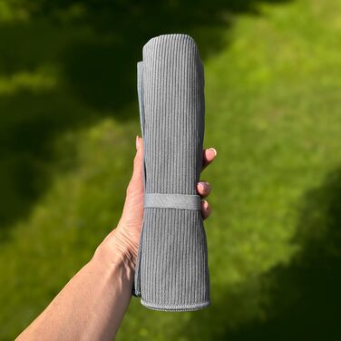 Рушник Miqio Sport з мікрофібри, структурований, ультралегкий та швидковисихаючий | для спорту, відпочинку, подорожей | 90 x 200 см, темно-сірий + коробка