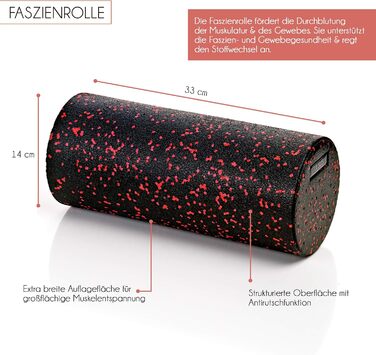 Набір для фасцій: м'язовий ролер, дуобілл, ролер для фасцій та лакрос-м'яч для тренування м'язів та зняття болю