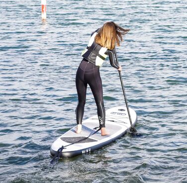 Надувна SUP-дошка HIKS 10.6ft (3,2 м) сірого кольору з веслом, насосом, рюкзаком і страховкою, універсальна для всіх рівнів, ідеально для початківців