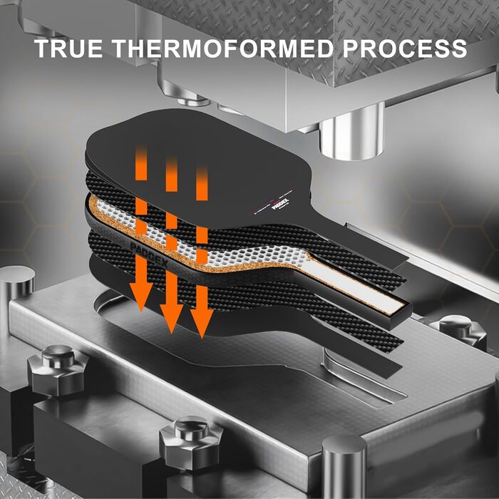 Професійний ракетковий пристрій для піклболу з вуглецевого волокна, 16 мм Power-PP серцевина, схвалений USAPA