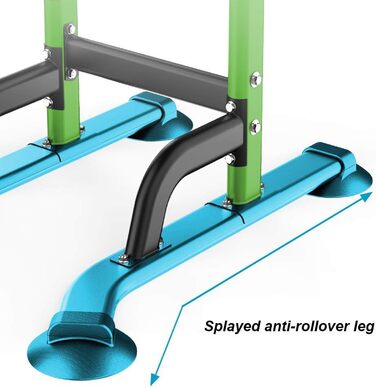 Турнік Power Tower SDHYL з регулюванням висоти, для тренувань пресу та спини, підходить для початківців та професіоналів (зелений/чорний)