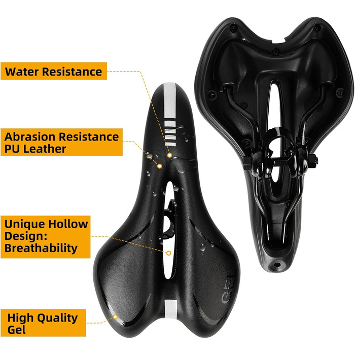Зручний чоловічий велосипедний сідло з гелевою накладкою, ергономічне спортивне сідло для гірських велосипедів, підходить для чоловіків та жінок