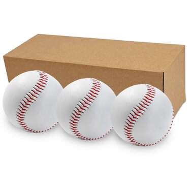 Професійні бейсбольні м'ячі 9 дюймів, ручна робота, дерев'яний/гумовий керн, для дорослих та юнаків, 3 шт.