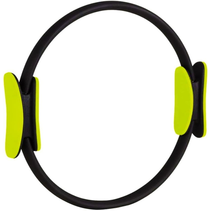 Кільце для пілатесу [Міцне] з нековзними ручками | Для внутрішньої поверхні стегна, фітнес, йога, сила та гнучкість, чорний/жовтий