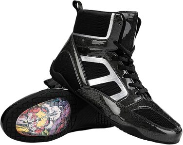 Боксерські рукавички для чоловіків та жінок, чорні, розмір 41 EU, професійні, з неслизькою гумовою підошвою