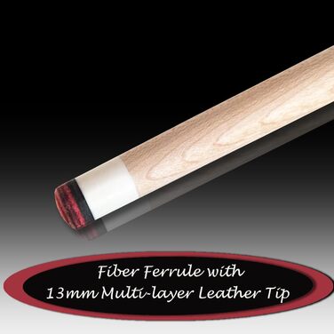 Більярдний кий Tai Ba Cues: канадський клен, 13 мм наконечник, 58'', 19oz. Вибір кольору (синій, червоний, зелений) + чохол