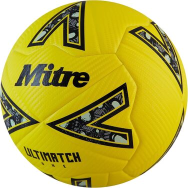 Футбольний м'яч Mitre Ultimatch – жовто-чорний, розмір 5, покращений контроль