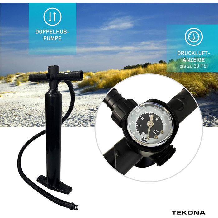 Надувна SUP-дошка TEKONA 300 см з веслом, рюкзаком, насосом, 3 плавниками, комплект для каяка, різні моделі та кольори