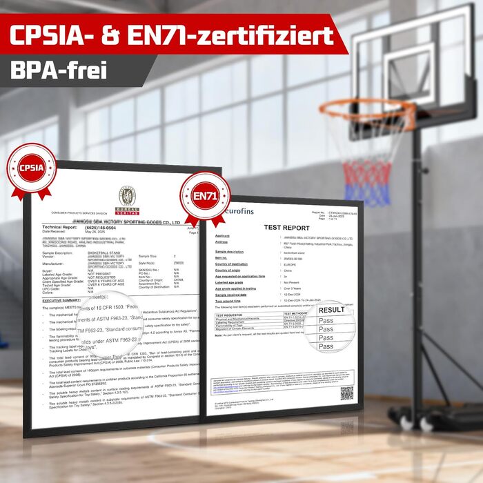 Баскетбольне кільце вуличне з підставкою, регульована висота 100-305 см, міцна задня дошка, сітка для дітей та дорослих