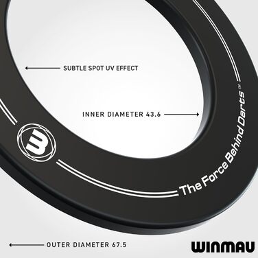Дартс Winmau Diamond Plus PDC – професійна сталева мішень, ультратонкий дріт, високощільний сизаль