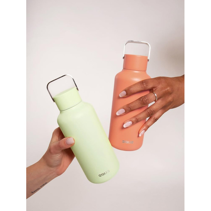 Пляшка для води EQUA Timeless, нержавіюча сталь, 1000 мл, BPA-free, герметична, довговічна, багаторазова, абрикосова