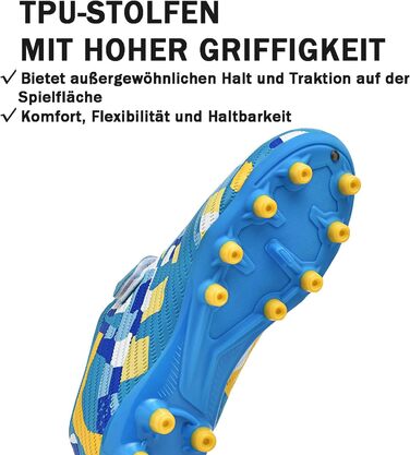 Дитячі футбольні бутси Multi Ground, професійні, легкі, для залу та вулиці, Outdoor Athletics, тренувальні (33 EU, синій)