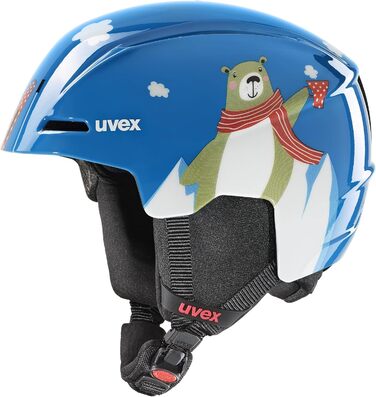 Дитячий лижний шолом uvex Viti, синій ведмідь, 46-50 см, унісекс