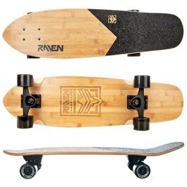 Longboard RAVEN для дітей та дорослих: скейтборд з алюмінієвими траками, PU колесами та підшипниками ABEC-9 Trevix