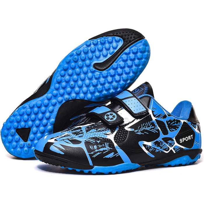 Дитячі футбольні бутси KUUK для штучного газону, футзалу та тренувань. Підходять для хлопчиків та дівчаток. Розмір 28 EU, колір блакитний.