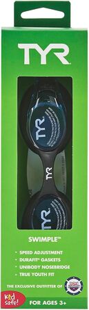 Дитячі окуляри для плавання TYR Swimple S Blau/Schwarz/Schwarz