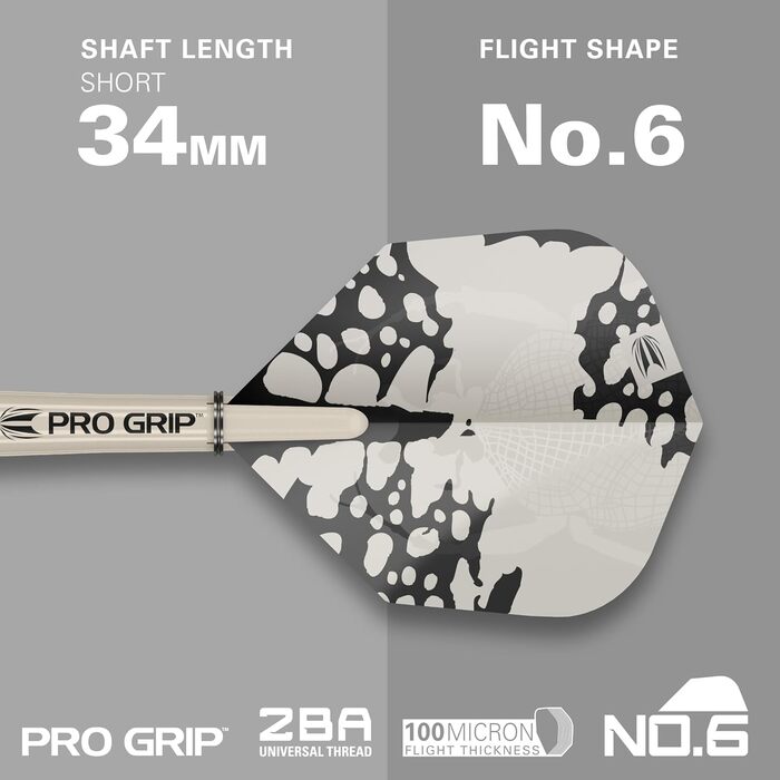 Професійний набір дротиків Target EXO Edition 90% вольфрам, сталевий наконечник, Swiss Point, Pro Grip, No.6, інструмент SP