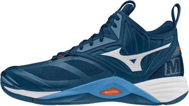 Кросівки Mizuno Wave Momentum 2 Mid - унісекс, розмір 44.5 EU, колір Dark Denim White Scarletibi