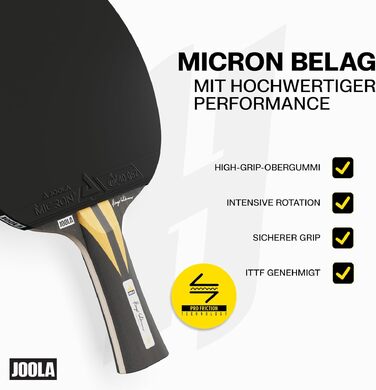 Професійна ракетка для настільного тенісу JOOLA Infinity Carbon Hugo Calderano, ITTF сертифікована, Zyramid/GL, червоний/чорний