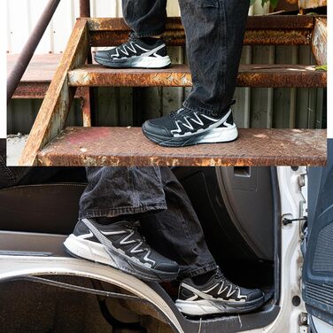 Кросівки для чоловіків та жінок, спортивні, для бігу та трейлраннінгу, чорного кольору, розміри EU 37-47 (J1 Schwarz Weiss, 41 EU)