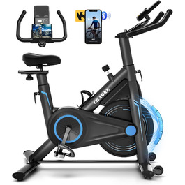 Велотренажер Heimtrainer CHAOKE з додатком, професійний ультра-тихий магнітний ергометр для дому з V-стабільною рамою, м'яким дихаючим сидінням, вантажопідйомність до 160 кг
