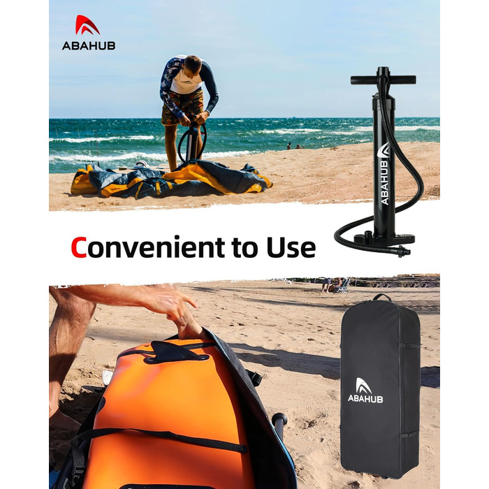 Надувний SUP Борд Abahub 320x78x15см: Комплект для Станд Ап Паддлінг, Каякінг, Риболовля. З регульованим веслом та сидінням.